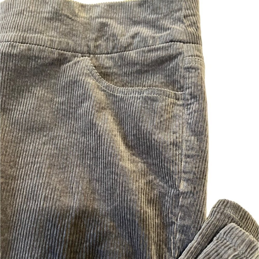 denim & Co. Women's 20W Tall Straight Leg Grey Cord Pants - Picture 9 of 10